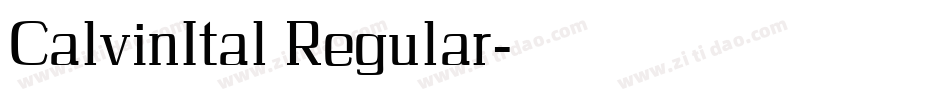 CalvinItal Regular字体转换